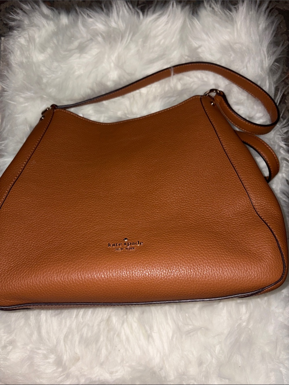 kate spade Rust Pebbled Leather Shoulder Bag - Picture 2 of 12